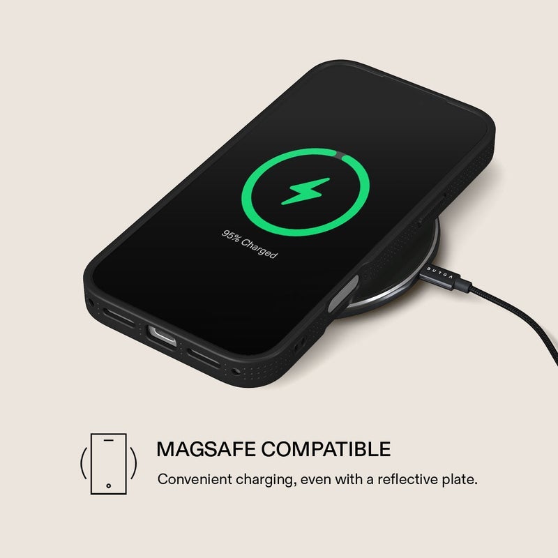 بورجا جراب بورجا لهاتف آيفون  برو ماكس وايرد بريميوم متوافق مع طبقة مزدوجة صلبة + حماية سيليكون مقاوم للخدش والصدمات - Image 5